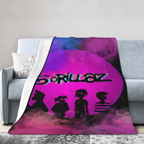 Gorillaz Blanket Gifts Soft Warm Throw Blanket Fleece Blankets for Bed Chair Car Sofa Couch Bedroom 60"x50"