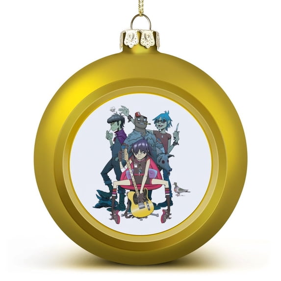 Gorillaz Christmas Balls Ornaments Decoration Xmas Tree Hanging Ornament Pendant for Home Indoor Holiday Party Decor 4PCS
