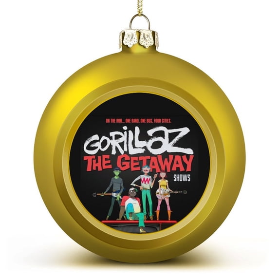 Gorillaz Christmas Balls Ornaments Decoration Xmas Tree Hanging Ornament Pendant for Home Indoor Holiday Party Decor 4PCS