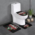 thumbnail image 1 of Gorillaz Floor Mat Lid Cover Toilet Mat 3-Piece Set Non-Slip Thick Rugs Bathroom Sets, 1 of 9