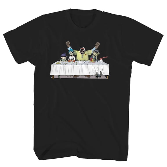 Gorillaz Men's Dinner Table T-Shirt Black X-Large | Officially Licensed Merchandise