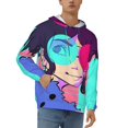 thumbnail image 1 of Gorillaz Men's Hoodie With Color Drawstrings Sweatshirt Hooded Pullover Print Winter Coat Jacket Small, 1 of 9