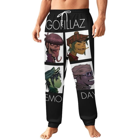 Gorillaz Men's Sweatpants Printed Long Joggers Athletic Track Pants Soft Lounge Pants for Leisure, Sports & Travel XS