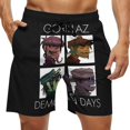 Gorillaz Men's Swim Trunks Board Shorts Drawstring Elastic Waist Quick
