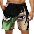 thumbnail image 1 of Gorillaz Men's Swim Trunks Board Shorts Drawstring Elastic Waist Quick Dry Swimsuits Beach Shorts with Pockets S, 1 of 8