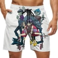 thumbnail image 1 of Gorillaz Men's Swim Trunks Board Shorts Drawstring Elastic Waist Quick Dry Swimsuits Beach Shorts with Pockets XL, 1 of 8