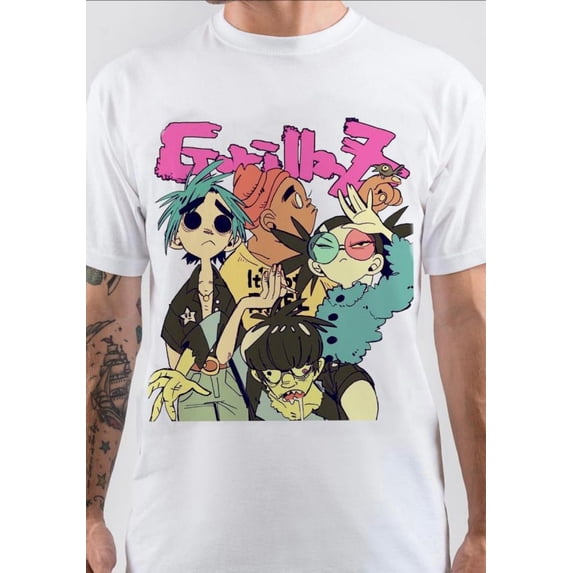 Gorillaz Music Band Noodle Blue T-shirt Sizes S-5XL - Walmart.com