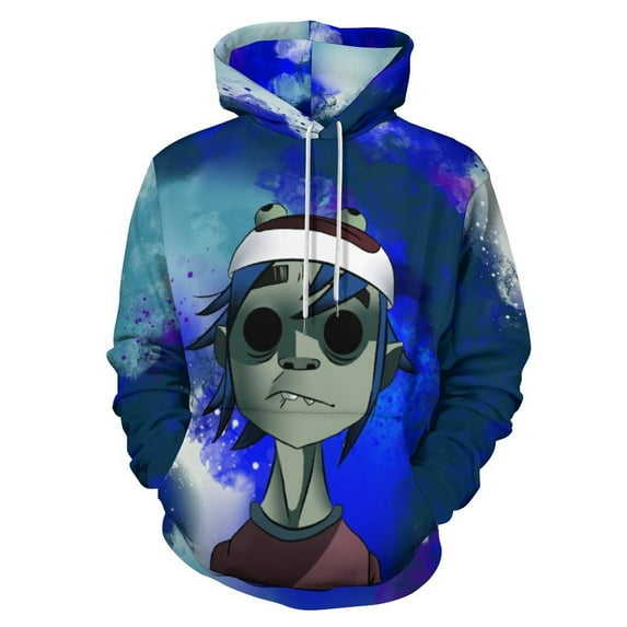 Gorillaz Noodle Anime Unisex Sweatshirts Hoodies 3D Printing Fashion Hoody Pullover For Mens And Womens Winter Daily Adult Hooded Clothes With Drawstring And Pocket