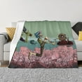 thumbnail image 1 of Gorillaz Plastic Beach Flannel Blanket Cozy Ultra-Soft Micro Throw Blanket For Bed Sofa Couch Car Office Camping Travel All Season Fleece Blanket 40"x30", 1 of 8