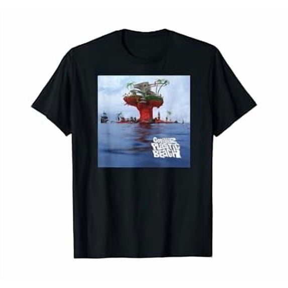 Gorillaz Plastic Beach LP Cover T-Shirt