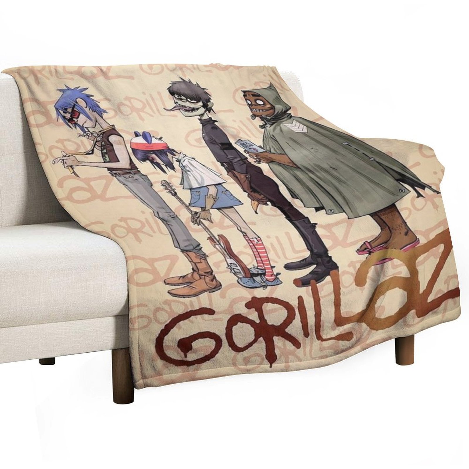 Gorillaz Queen Size Blanket, Gifts for Girls And Boys, Super Soft