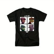 SOMIMOSA Gorillaz Shirt Mens Demon Days Band Logo T Shirt Short Sleeve Black【美国本地烫画】