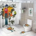 thumbnail image 1 of Gorillaz Shower Curtain Set 4 Piece, Set Bathroom Sets with Rugs(Bath Mat,U Shape Mat Toilet Lid Cover Mat) Durable Bathroom Decor, 1 of 8
