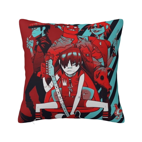 Gorillaz Square Pillow Case Pillow Holder Soft Decorative Pillow Sham Cushion Cases Pillowcase 16"X16"
