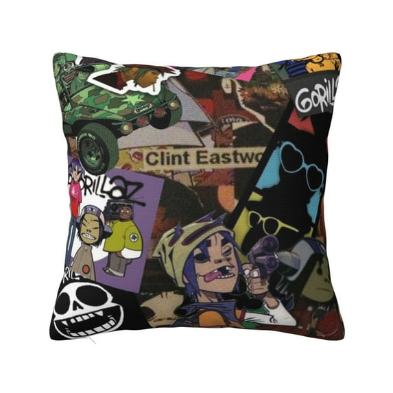 Gorillaz Square Pillow Case Pillow Holder Soft Decorative Pillow Sham Cushion Cases Pillowcase 24"X24"