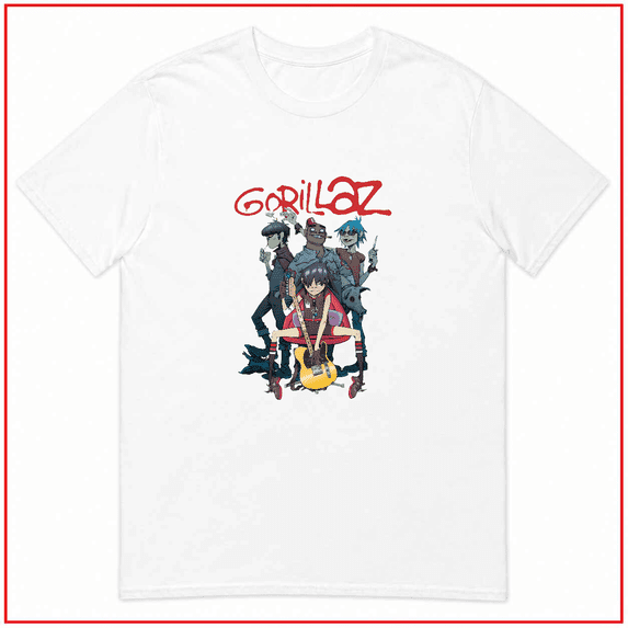 Gorillaz Unisex Music Fan Merchandise Clothing Damon Albarn Band Unisex T Shirt V15915 Size S-5XL