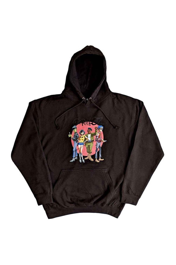 Gorillaz Unisex Pullover Hoodie: Group Circle Rise (XX-Large)