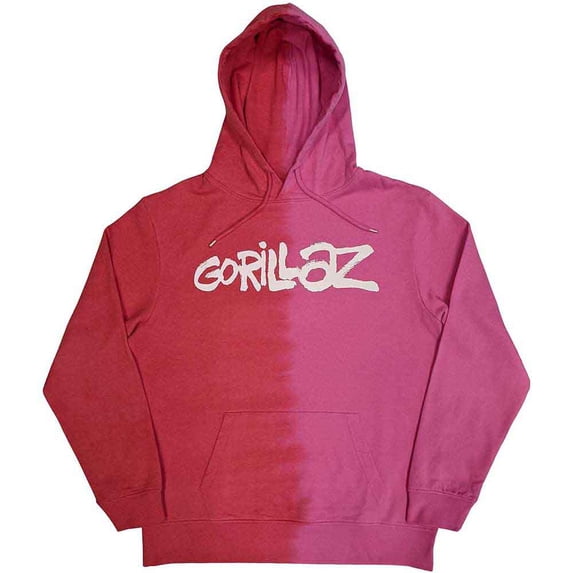 Gorillaz Unisex Pullover Hoodie: Two-Tone Brush Logo (Wash Collection) (X-Large)