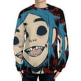 thumbnail image 1 of Gorillaz Unisex Sweater Long Sleeve Fall Casual Crewneck Tops Pullover Active Streetwear Fashion Sweatshirt XL, 1 of 6