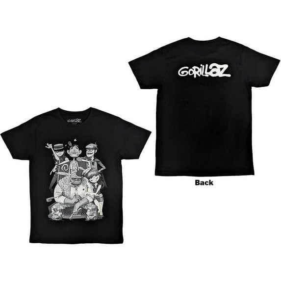 Gorillaz Unisex T-Shirt George Spray (Back Print)