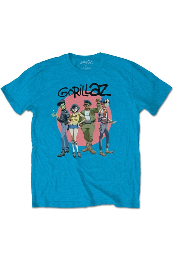 Gorillaz Unisex T-Shirt Group Circle Rise (Small)