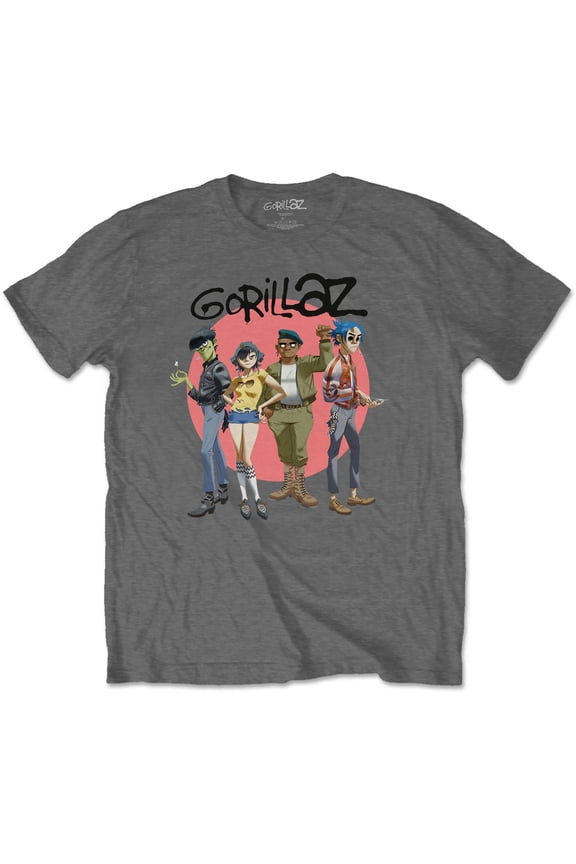Gorillaz Unisex T-Shirt Group Circle Rise (X-Large)