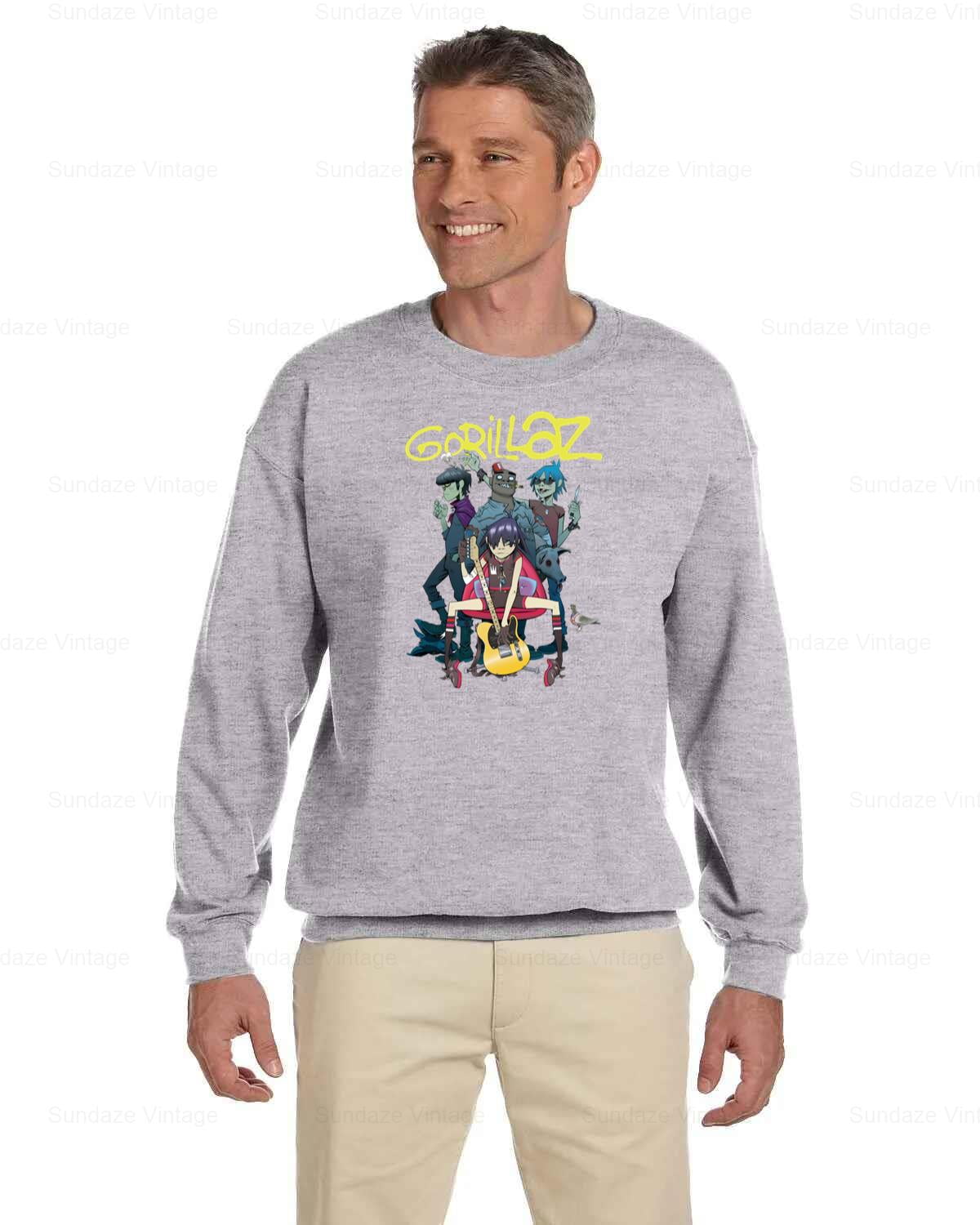 Gorillaz Vintage Russel Murdoc 2D Band Character Sweatshirt unisex up