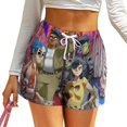 thumbnail image 1 of Gorillaz Women's Leg Shorts Drawstring Elastic High Waist Loose Short Summer Home Beach Holiday Sweat Shorts With Pockets For Lady Girls, 1 of 6