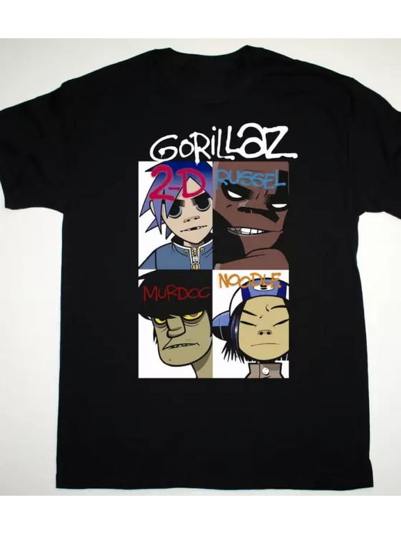 Gorillaz band T-shirt black Short sleeve All Sizes shirt sleeve 49