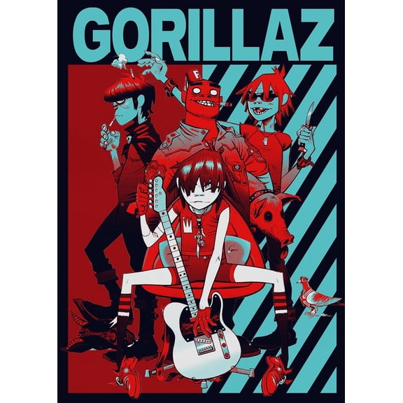 Gorillaz poster Music poster, Rock Poster