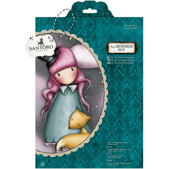 Gorjuss A4 Decoupage Pack-The Dreamer, Pk 3, docrafts