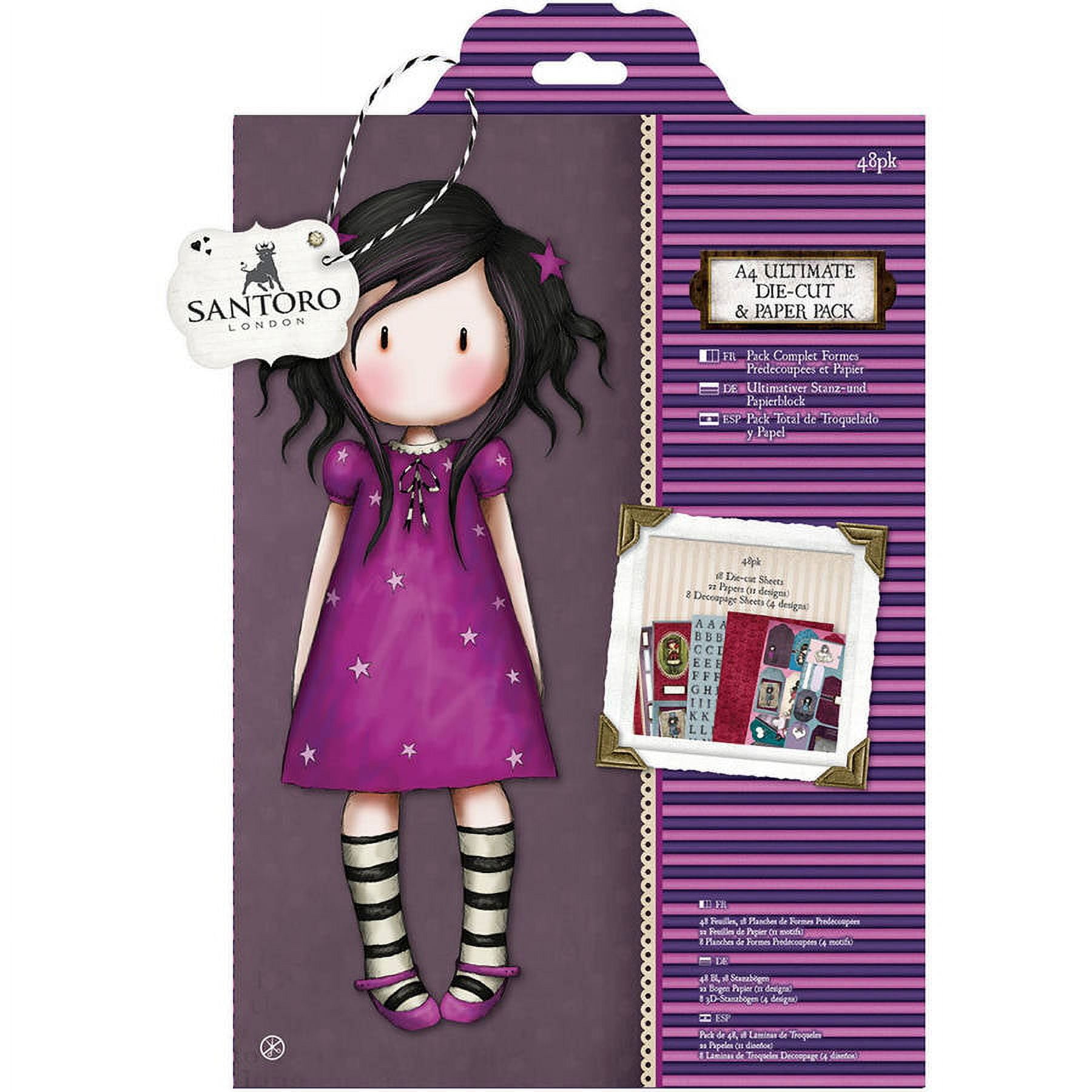 Gorjuss A4 Ultimate DieCut and Paper Pack, 48pk, Santoro