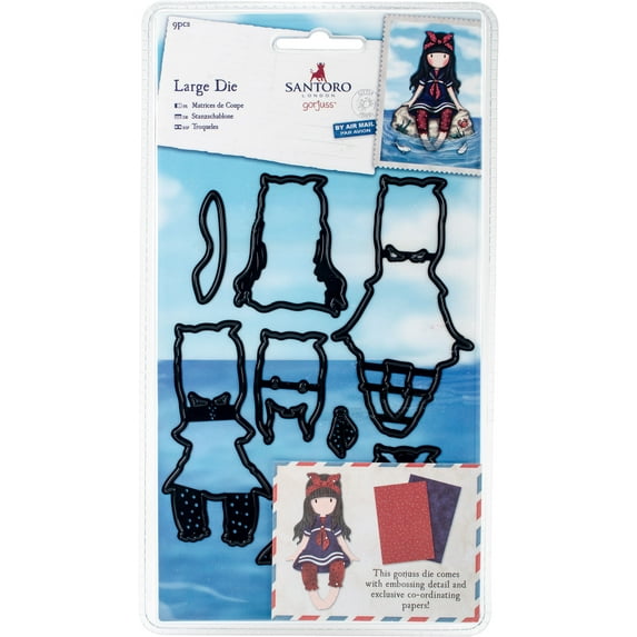 Gorjuss Santoro Decorative Dies - Postal Little Fishes, 9 Pieces
