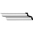 thumbnail image 1 of Gorleen Crown Moulding - White - 3.88 in. H x 5.50 in. F x 94.50 in. L, 1 of 1