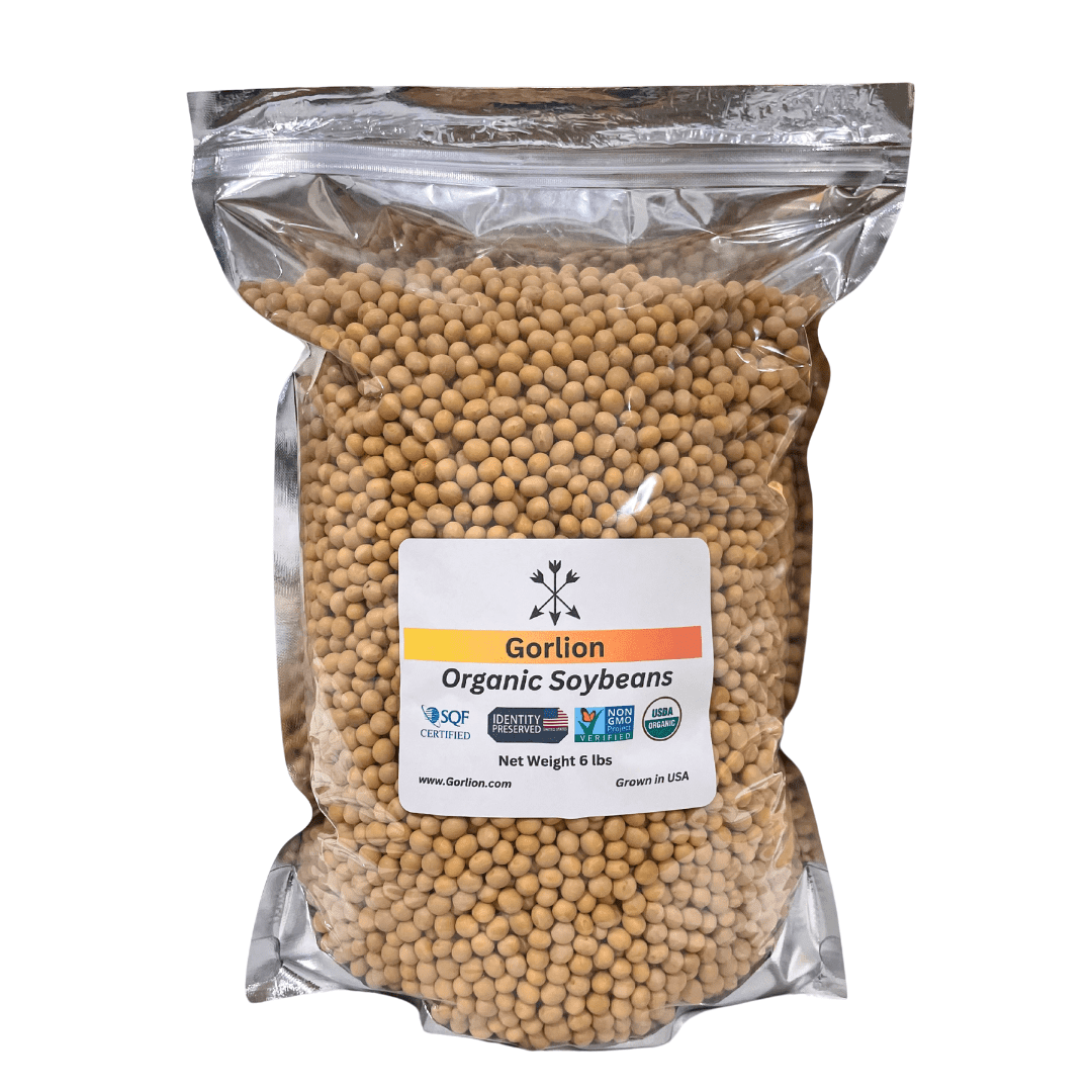 Gorlion Organic, NonGMO Soybeans for Tofu, One 6 lb bag (6 Pounds