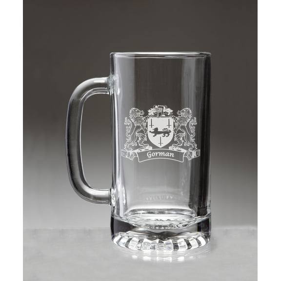 Gorman Irish Coat of Arms Beer Mug with Lions