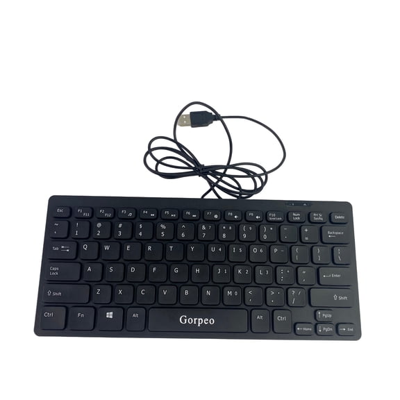 Gorpeo Computer keyboards,Mini Wired KeyboardUltra Thin and Light Portable 78 Keys USB Desktop, Laptop, Windows 7/8/10, Keyboard Protection Skin