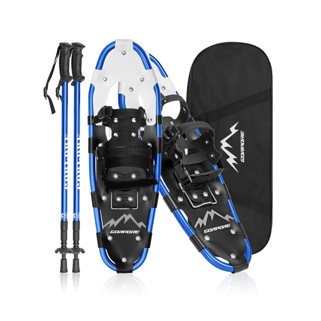 Gorpore Lightweight Aluminum Snowshoes Kit with Poles & Carrying Bag
