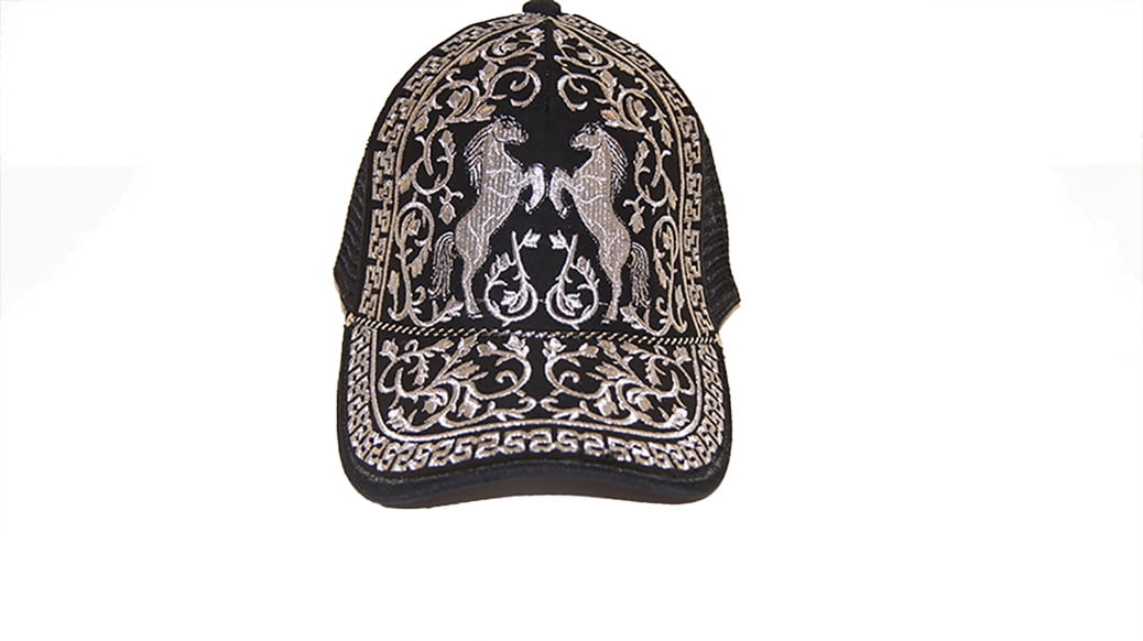 Mexican Cowboy Cap, Men's Embroidered Thread Color Silver