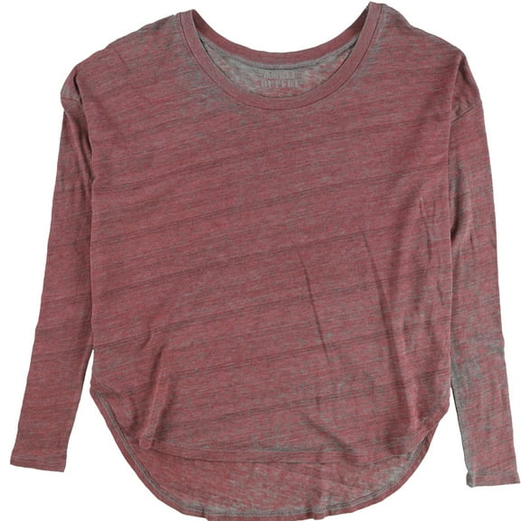 Gorrilla Buffet Womens Heathered Scoop Neck Basic T-Shirt, Purple, Small