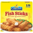 thumbnail image 1 of Gorton’s Crunchy Breaded Fish Sticks from Real Fish, Wild Caught Alaskan Pollock, Frozen, 18 Count per pack, 11.4 Oz, 1 of 6