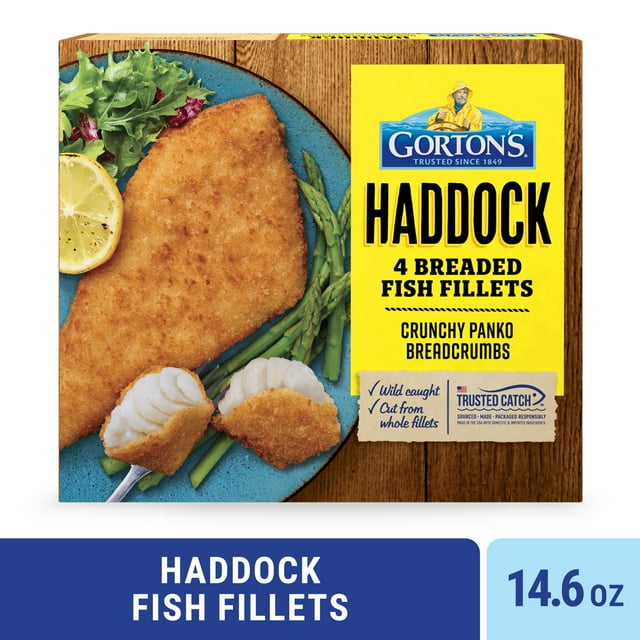 Gorton’s Wild Caught Haddock with Crunchy Panko Breadcrumbs, Frozen, 4