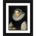 thumbnail image 1 of Gortzius Geldorp 15x18 Black Ornate Wood Framed Double Matted Museum Art Print Titled - Hortensia Del Prado (D 1627) (1599), 1 of 5