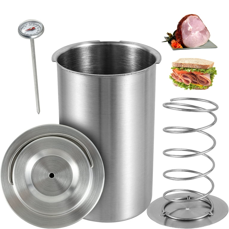 Gorware Meat Press Cooker 304 Stainless Steel Ham Press Maker Ham Meat Deli  Meat Maker Homemade Lunch Meat Maker with Thermometer 