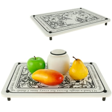 Gorware Quick Drying Stone Mat Dish Drying Mat Diatomaceous Earth Water Absorbing Dish Drying Mats for Kitchen Counter