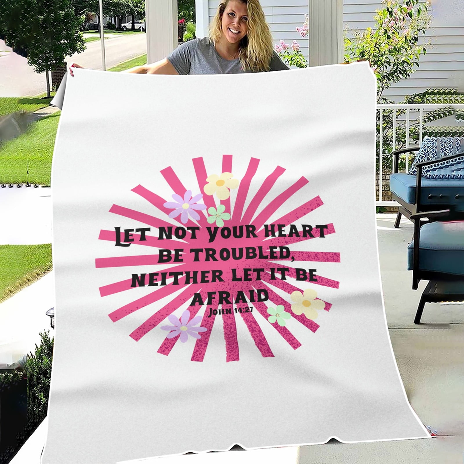 Goseagotofun Flannel Cute Warm Ribbon Blanket Chemotherapy Chemotherapy