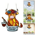 Goseagotofun Small Chandelier Beads 'Are You ' Window Hanging Cow