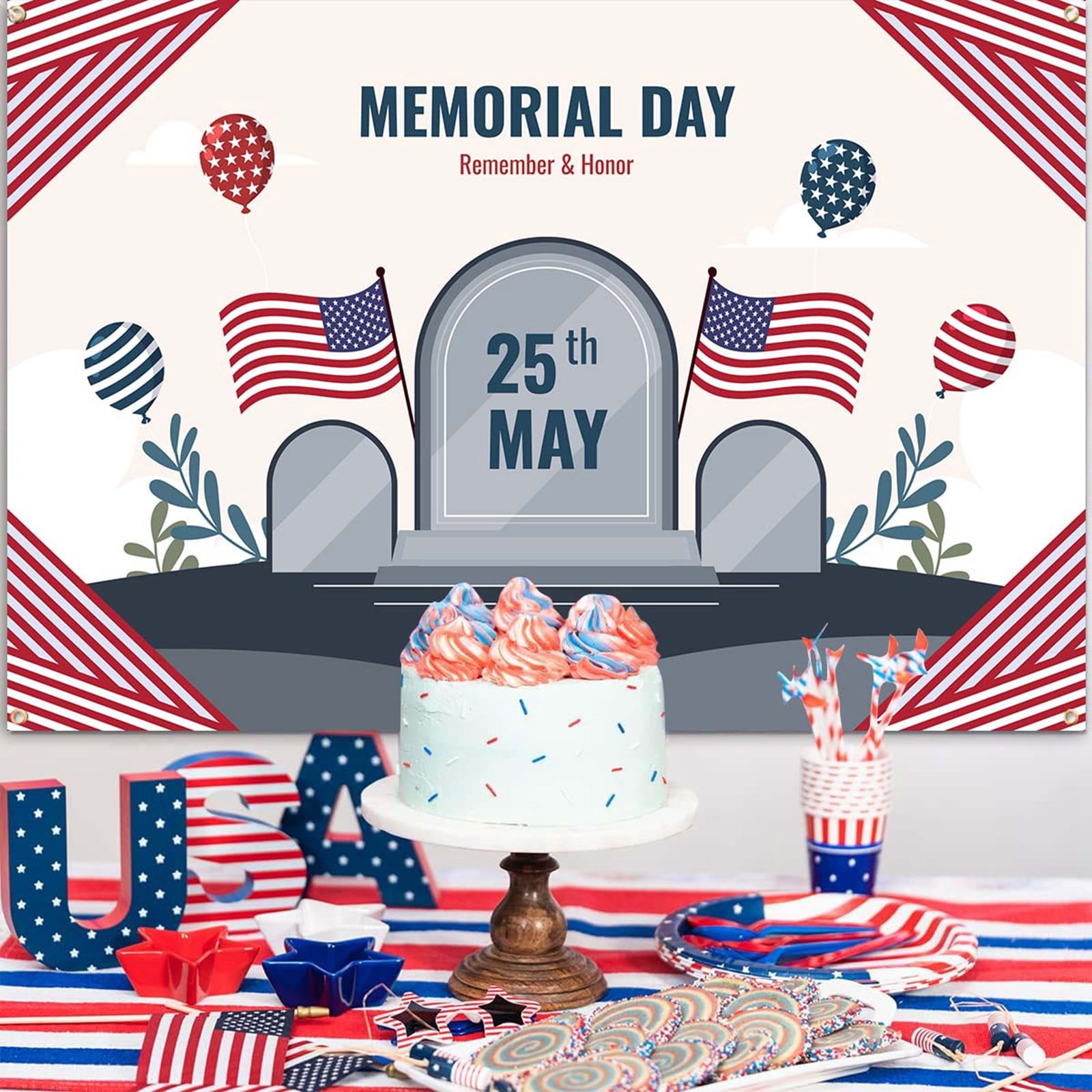 Goseagotofun Wolf Flag Outdoor Memorial Day Garage Door Decoration