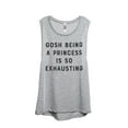 thumbnail image 1 of Gosh Being A Princess Is So Exhausting Women's Fashion Sleeveless Muscle Workout Yoga Tank Top Sport Grey Medium, 1 of 3