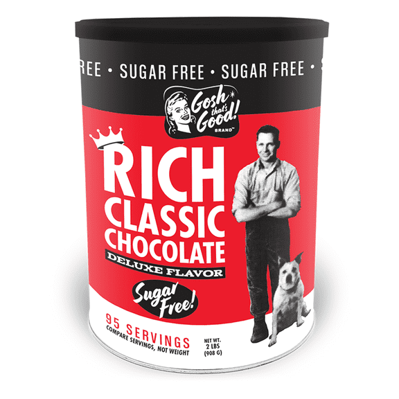 Gosh That’s Good! Sugar-Free Rich Classic Chocolate Flavor – 2 lb – Low-Calorie, Lactose-Free